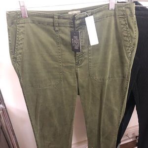 Jcrew high waist army green  cargo pants